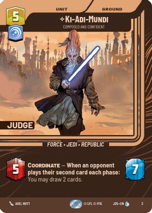 Ki-Adi-Mundi - Composed and Confident (2) [Judge Promos] Foil Star Wars: Unlimited Single Disney