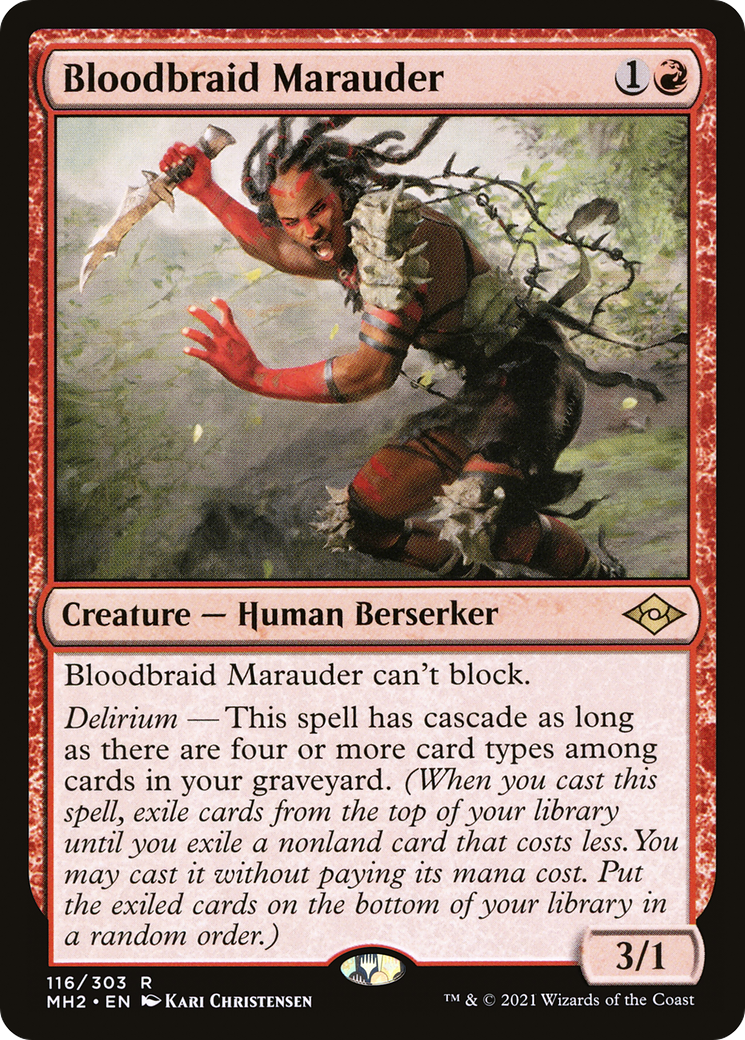 Bloodbraid Marauder (MH2-116) [Modern Horizons 2] MTG Single Wizards of the Coast
