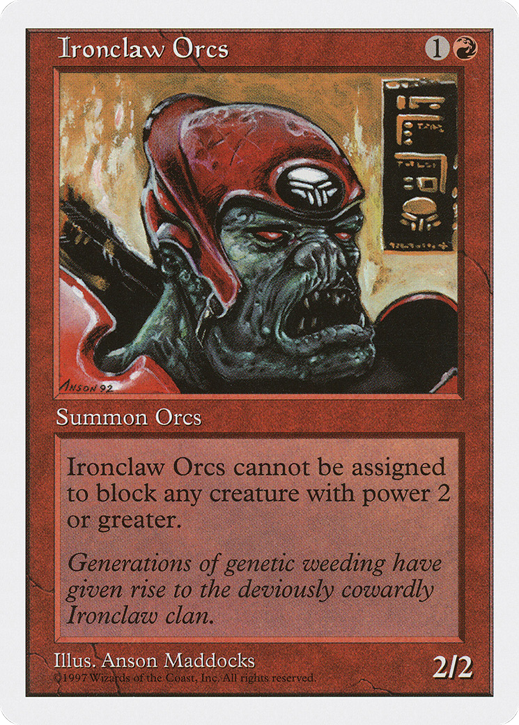 Ironclaw Orcs (5ED-) [Fifth Edition] MTG Single Wizards of the Coast