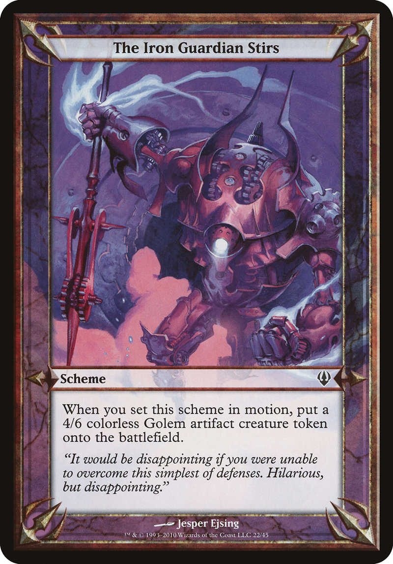 The Iron Guardian Stirs (Archenemy) (OVER-) [Misc] Archenemy Schemes MTG Single Wizards of the Coast