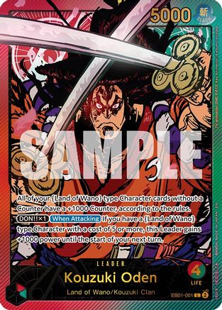 Kouzuki Oden (SPR) (EB01-001) [Extra Booster: Anime 25th Collection] Foil One Piece Single Bandai
