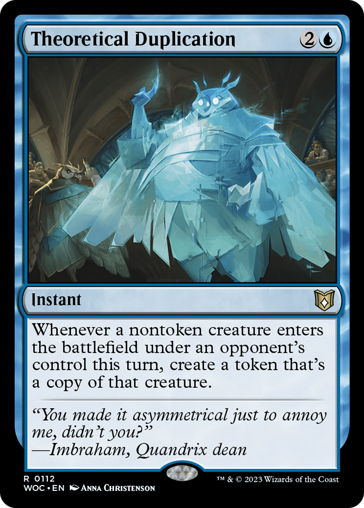 Theoretical Duplication (WOC-112) [Wilds of Eldraine Commander] MTG Single Wizards of the Coast