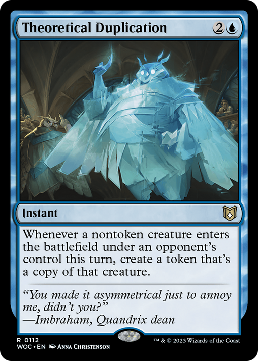 Theoretical Duplication (WOC-112) [Wilds of Eldraine Commander] MTG Single Wizards of the Coast