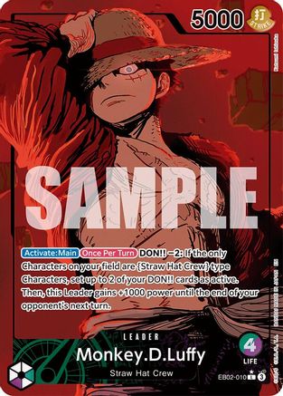 Monkey.D.Luffy (010) (Alternate Art) (EB02-010) [Extra Booster: Anime 25th Collection] Foil One Piece Single Bandai