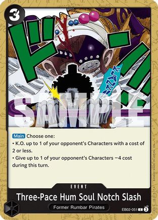 Three-Pace Hum Soul Notch Slash (EB02-051) [Extra Booster: Anime 25th Collection] One Piece Single Bandai