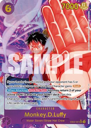 Monkey.D.Luffy (061) (Alternate Art) (EB02-061) [Extra Booster: Anime 25th Collection] Foil One Piece Single Bandai