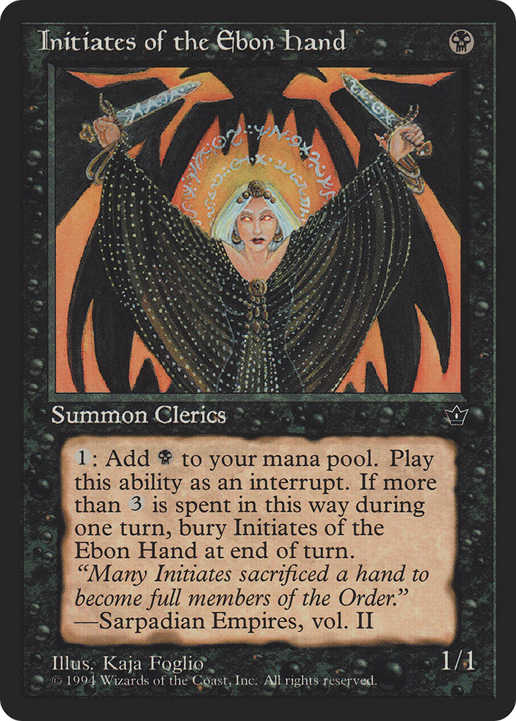 Initiates of the Ebon Hand (FEM-39C) [Fallen Empires] MTG Single Wizards of the Coast