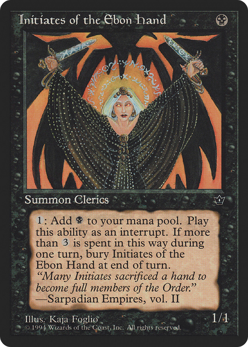 Initiates of the Ebon Hand (FEM-39C) [Fallen Empires] MTG Single Wizards of the Coast