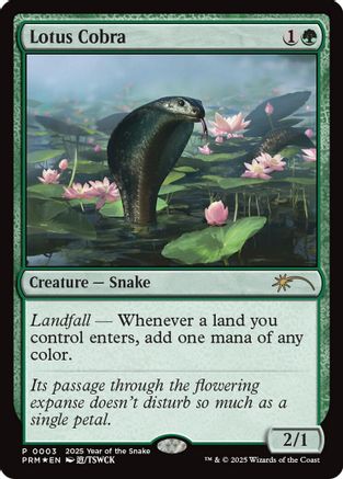 Lotus Cobra (Year of the Snake 2025) (SSP-003) [Misc] Standard Showdown Promos Foil MTG Single Wizards of the Coast