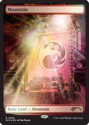 Mountain (2079) (Rainbow Foil) (SLD-2079) [Secret Lair] Drop Series MTG Single Wizards of the Coast