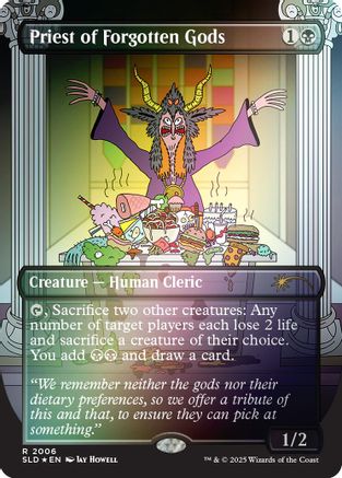 Priest of Forgotten Gods (Rainbow Foil) (SLD-2006) [Secret Lair] Drop Series MTG Single Wizards of the Coast