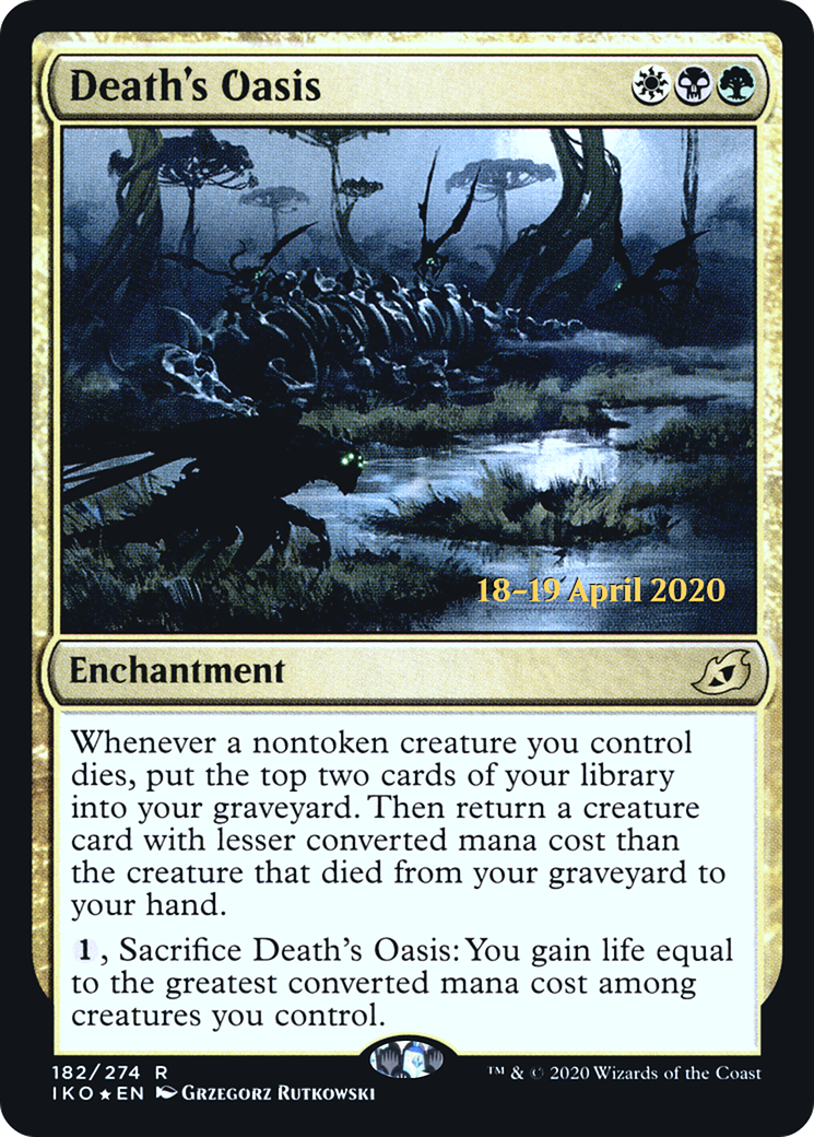 Death's Oasis (PRE-182) [Ikoria: Lair of Behemoths Promos] Foil MTG Single Wizards of the Coast
