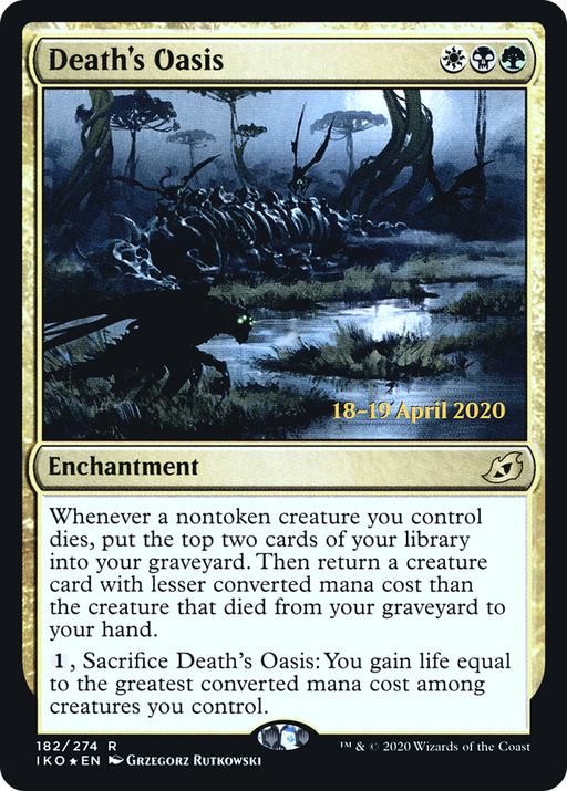 Death's Oasis (PRE-182) [Ikoria: Lair of Behemoths Promos] Foil MTG Single Wizards of the Coast