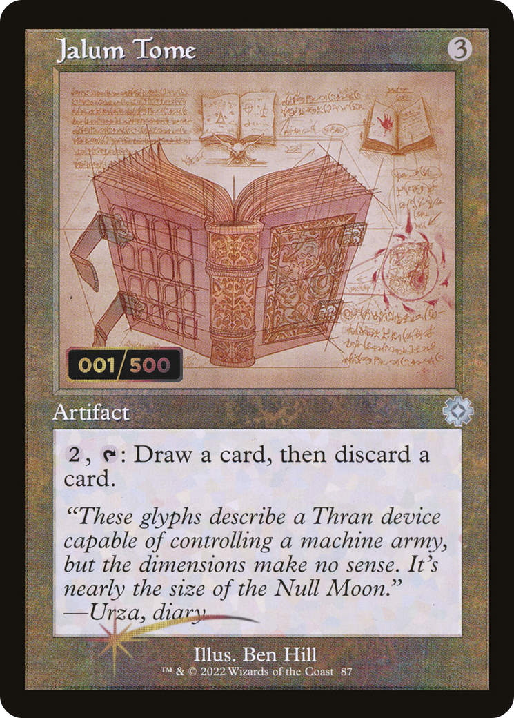 Jalum Tome (Schematic) (Serial Numbered) (BRR-087) [The Brothers' War Retro Artifacts] Foil MTG Single Wizards of the Coast