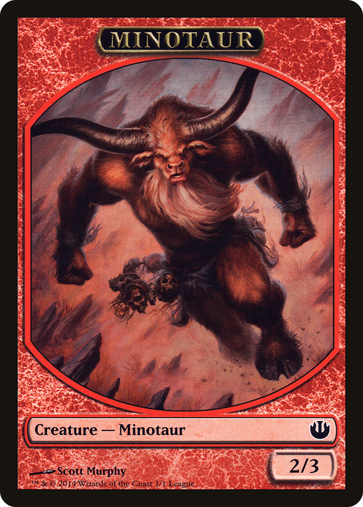 Minotaur Token (LEP-001) [Tokens] League Tokens 2014 MTG Single Wizards of the Coast