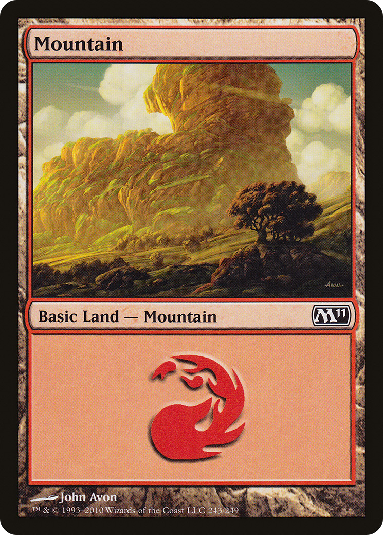Mountain (243) (M11-243) [Magic 2011] Foil MTG Single Wizards of the Coast