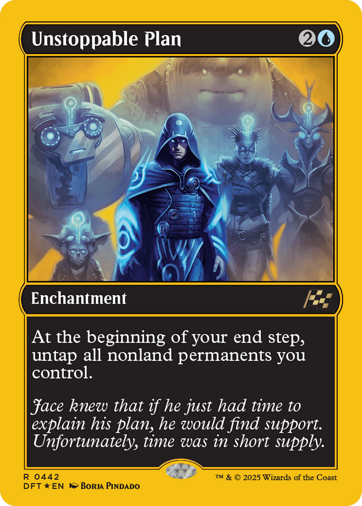 Unstoppable Plan (First-Place Foil) (DFT-442) [Aetherdrift] Foil MTG Single Wizards of the Coast