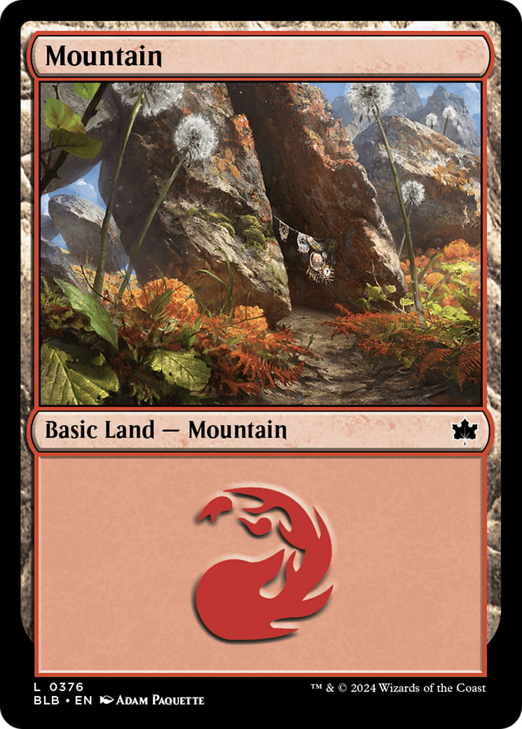 Mountain (0376) (BLB-376) [Bloomburrow] MTG Single Wizards of the Coast