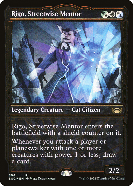 Rigo, Streetwise Mentor (Gilded Foil) (SNC-394) [Streets of New Capenna] (Showcase) Foil MTG Single Wizards of the Coast