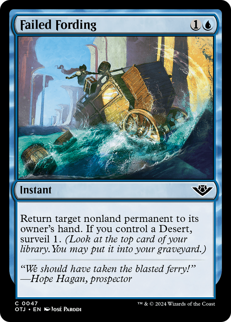 Failed Fording (OTJ-047) [Outlaws of Thunder Junction] Foil MTG Single Wizards of the Coast