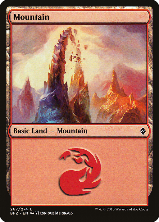 Mountain (BFZ-267A) [Battle for Zendikar] MTG Single Wizards of the Coast