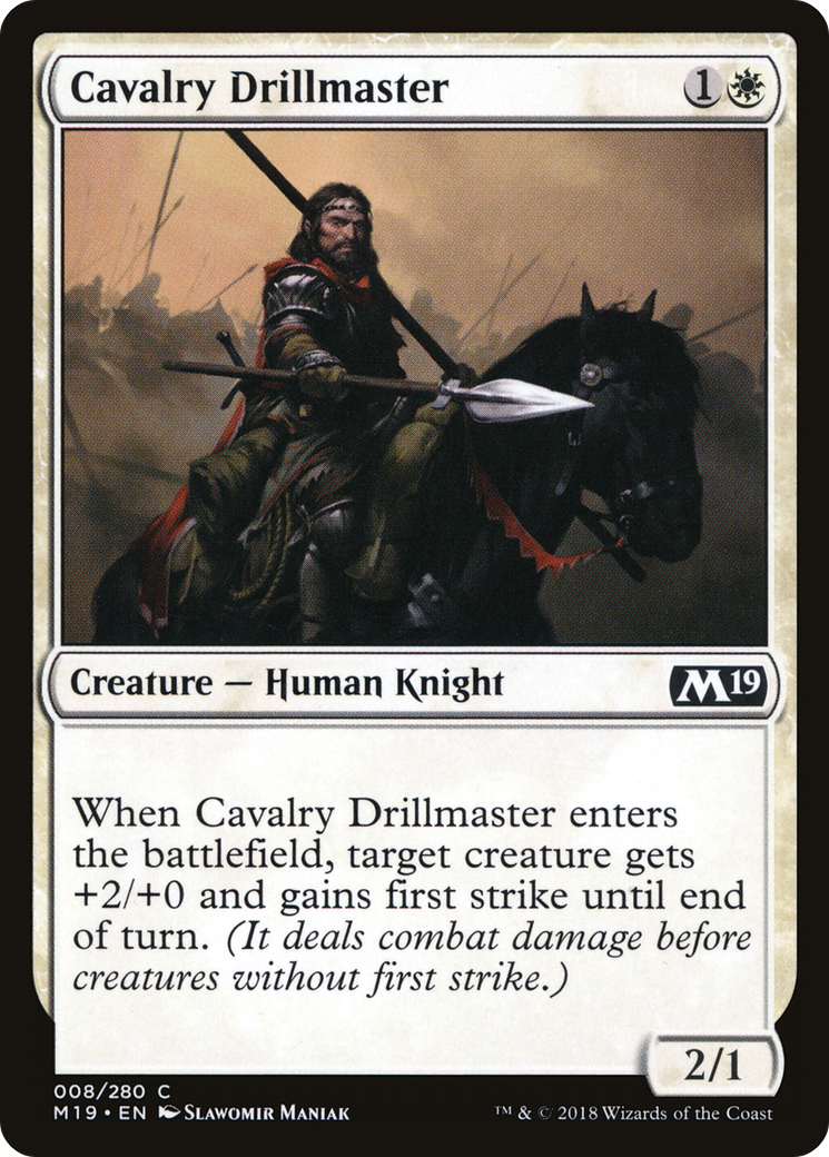 Cavalry Drillmaster (M19-008) [Core Set 2019] MTG Single Wizards of the Coast