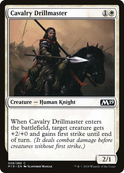 Cavalry Drillmaster (M19-008) [Core Set 2019] MTG Single Wizards of the Coast