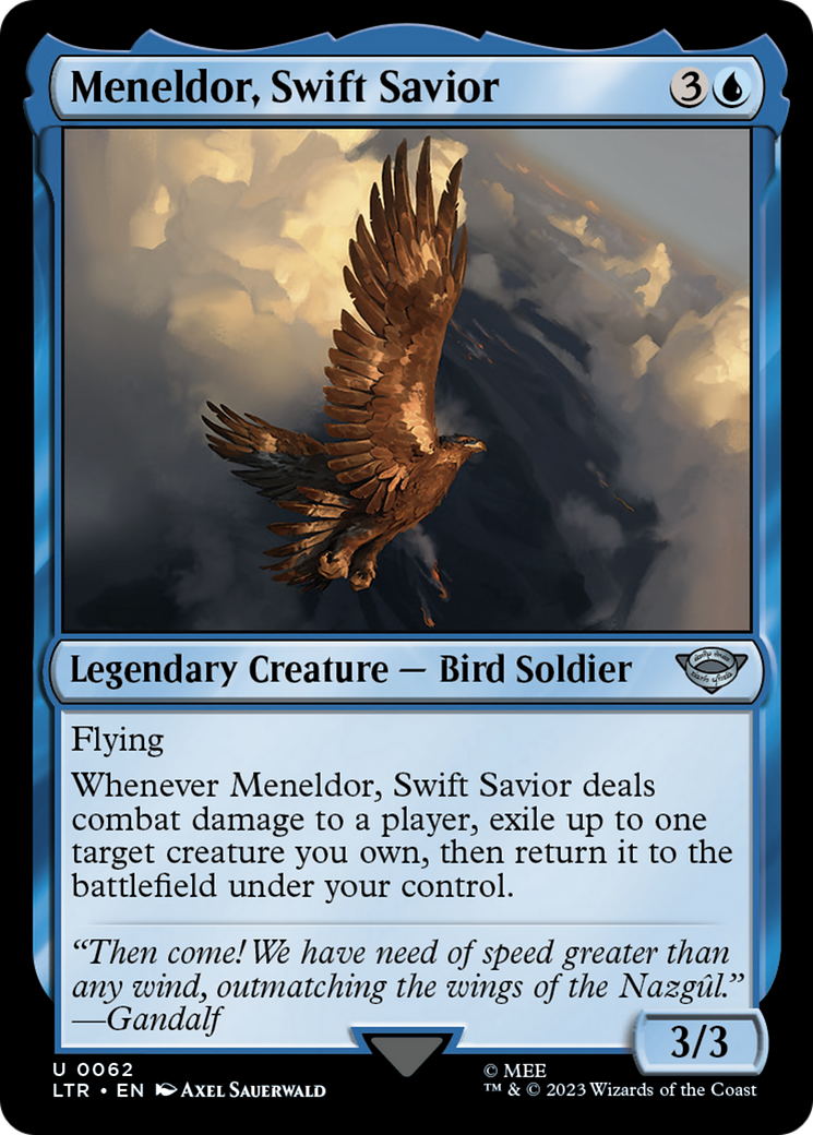 Meneldor, Swift Savior (LTR-062) [The Lord of the Rings: Tales of Middle-earth] MTG Single Wizards of the Coast