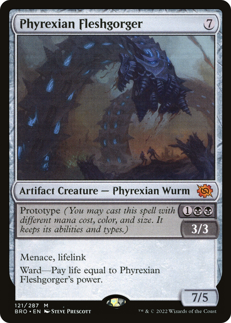 Phyrexian Fleshgorger (BRO-121) [The Brothers' War] Foil MTG Single Wizards of the Coast