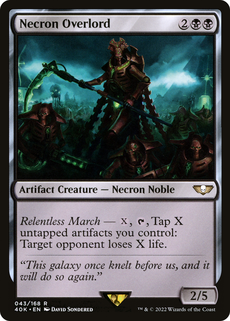 Necron Overlord (40K-043) [Warhammer 40,000 Commander] MTG Single Wizards of the Coast