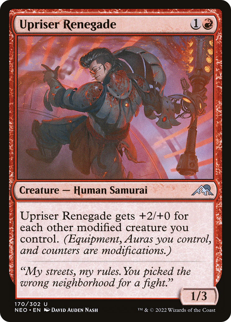Upriser Renegade (NEO-170) [Kamigawa: Neon Dynasty] Foil MTG Single Wizards of the Coast