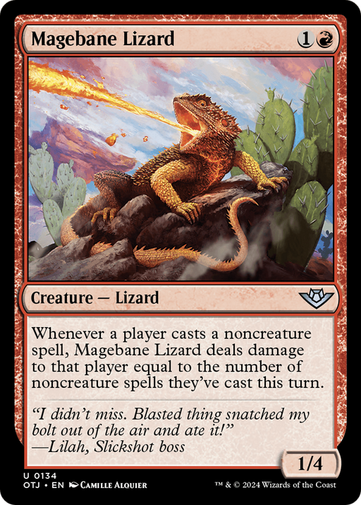 Magebane Lizard (OTJ-134) [Outlaws of Thunder Junction] MTG Single Wizards of the Coast