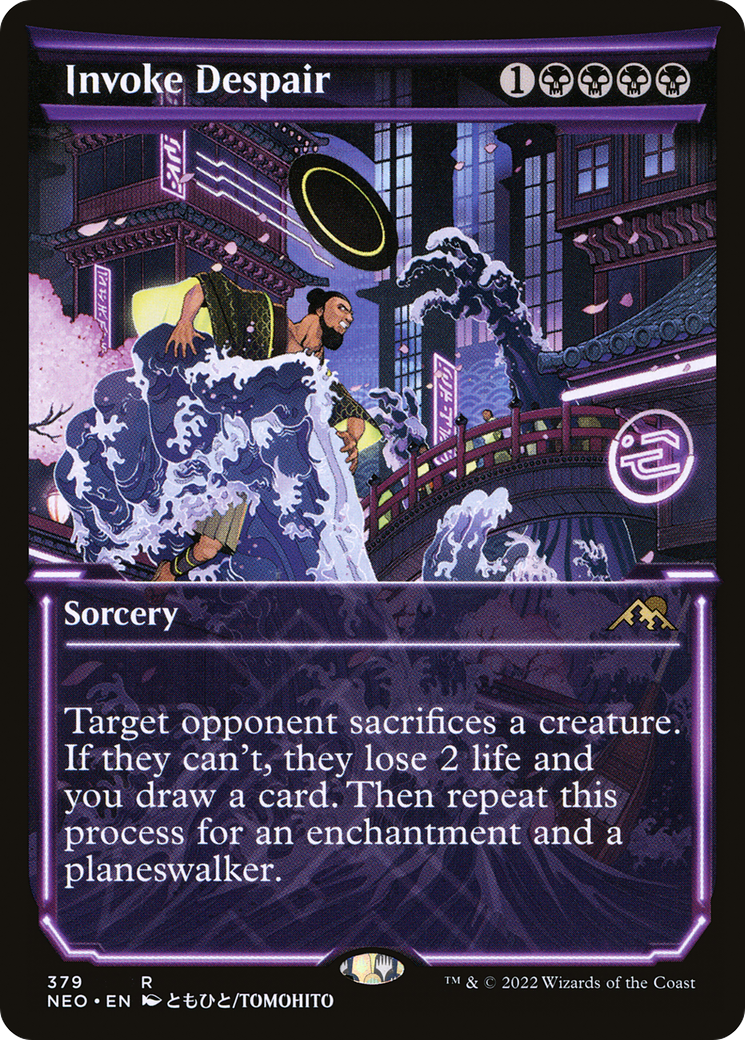Invoke Despair (NEO-379) [Kamigawa: Neon Dynasty] (Showcase) MTG Single Wizards of the Coast