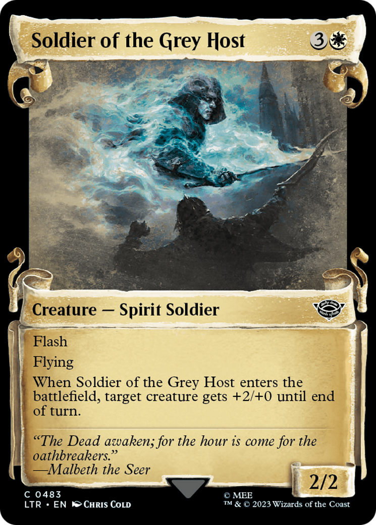 Soldier of the Grey Host (Showcase Scrolls) (LTR-483) [The Lord of the Rings: Tales of Middle-earth] (Showcase) MTG Single Wizards of the Coast