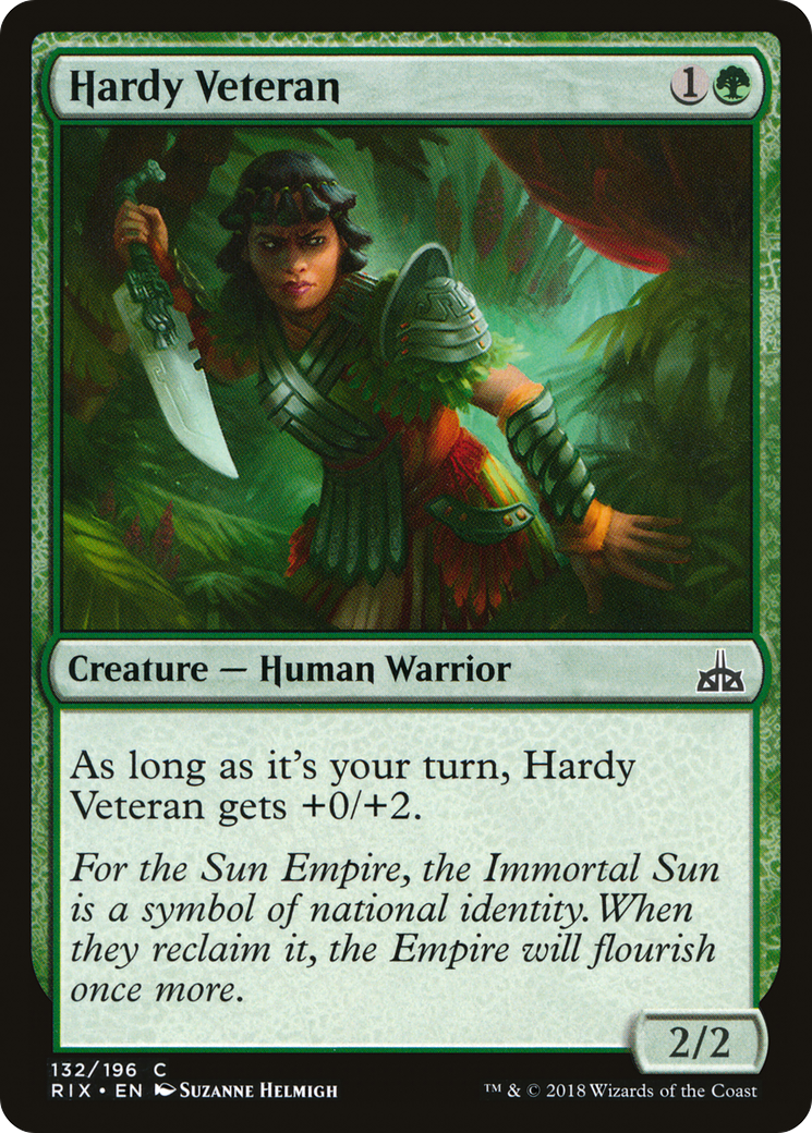 Hardy Veteran (RIX-132) [Rivals of Ixalan] MTG Single Wizards of the Coast