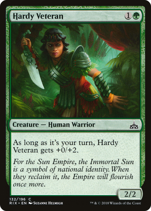 Hardy Veteran (RIX-132) [Rivals of Ixalan] MTG Single Wizards of the Coast