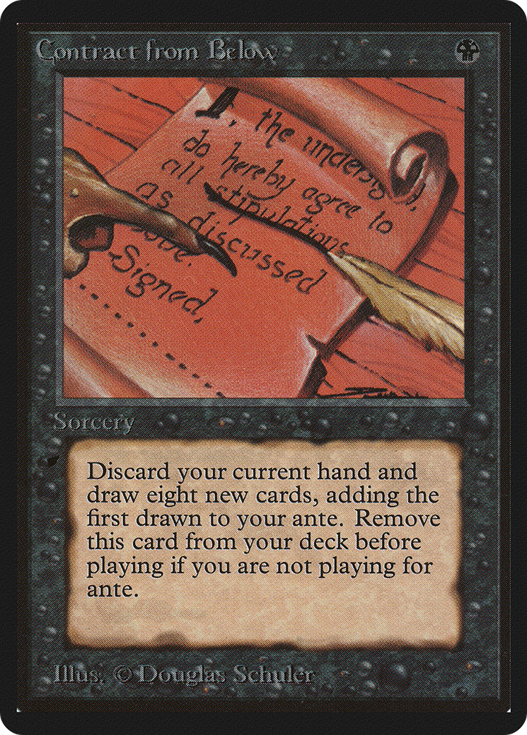 Contract from Below (LEB-097) [Oldschool] Limited Edition Beta MTG Single Wizards of the Coast