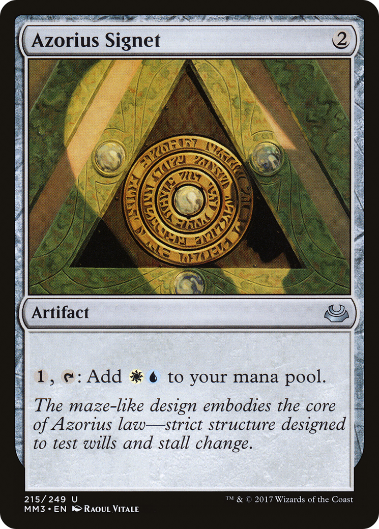 Azorius Signet (MM3-215) [Modern Masters 2017] Foil MTG Single Wizards of the Coast