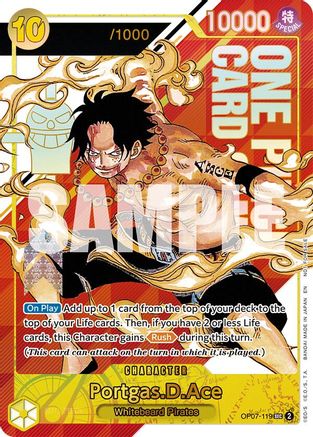 Portgas.D.Ace (Serial Numbered) (OP07-119) [One Piece Promotion Cards] Foil One Piece Single Bandai