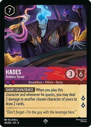 Hades - Ruthless Tyrant (48/204) [Reign of Jafar] Lorcana Single Disney