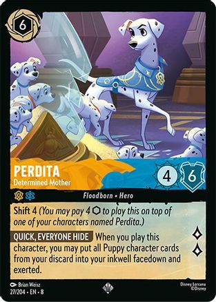 Perdita - Determined Mother (27/204) [Reign of Jafar] Cold Foil Lorcana Single Disney