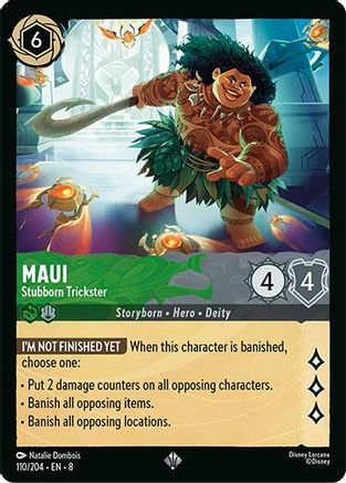 Maui - Stubborn Trickster (110/204) [Reign of Jafar] Lorcana Single Disney