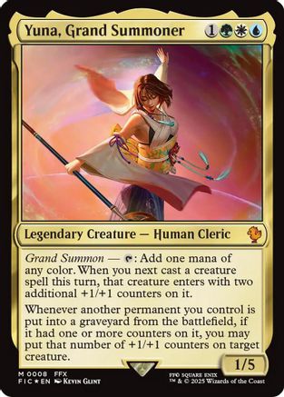Yuna, Grand Summoner (FIC-008) [Commander: FINAL FANTASY] MTG Single Wizards of the Coast