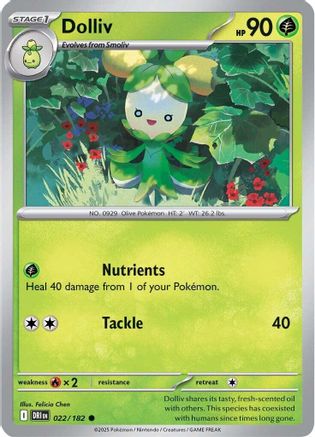 Dolliv (22) Reverse Holofoil [SV: Destined Rivals] Pokemon Single Pokémon