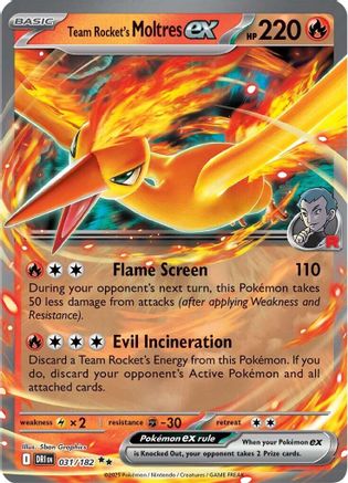 Team Rocket's Moltres ex (31) - [SV: Destined Rivals] Holofoil Pokemon Single Pokémon