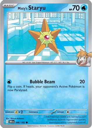 Misty's Staryu (46) [SV: Destined Rivals] Pokemon Single Pokémon