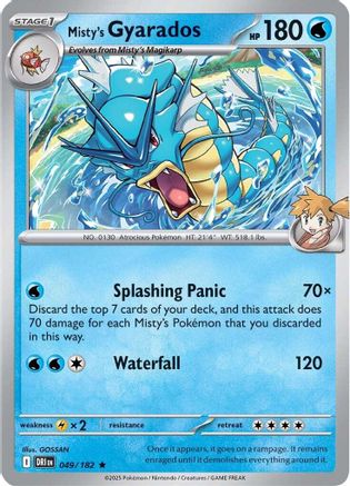 Misty's Gyarados (49) Holofoil [SV: Destined Rivals] Pokemon Single Pokémon