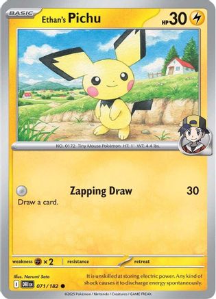 Ethan's Pichu (71) Reverse Holofoil [SV: Destined Rivals] Pokemon Single Pokémon