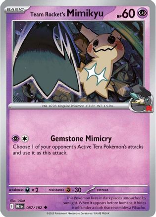 Team Rocket's Mimikyu (87) Reverse Holofoil [SV: Destined Rivals] Pokemon Single Pokémon