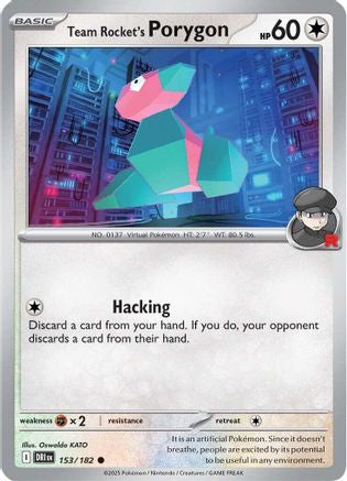 Team Rocket's Porygon (153) - [SV: Destined Rivals] Reverse Holofoil Pokemon Single Pokémon